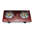 Geepas 2 Burner Glass Top Gas Cooker GK5602 | Stainless Steel