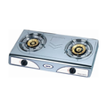 Geepas Stainless Steel 2 Burner Gas Stove with Auto Ignition