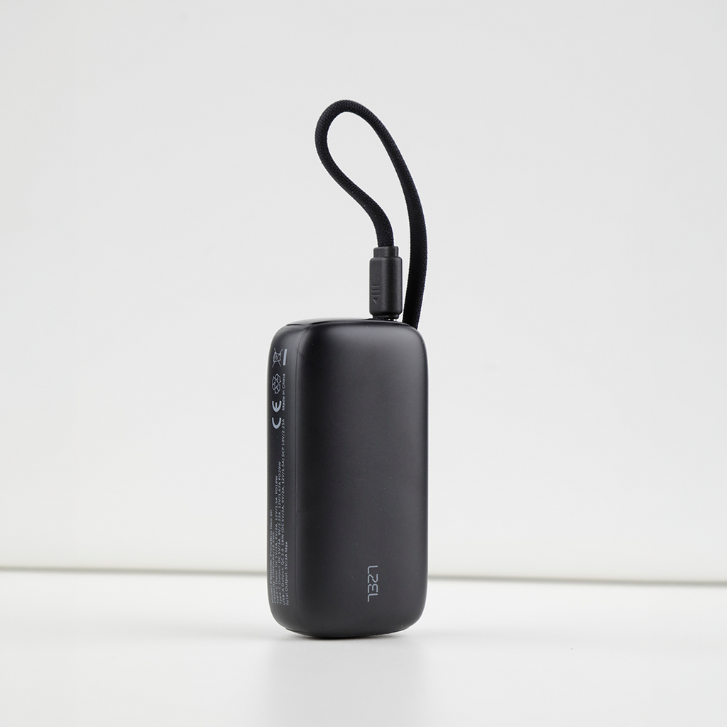 LZEL PrimeBrio Neo 5K Mini Power Bank 22.5W – 5000mAh, Detachable Type-C Cable