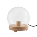 Momax Wooden Lamp Stand with Glass Cover (Sphere)