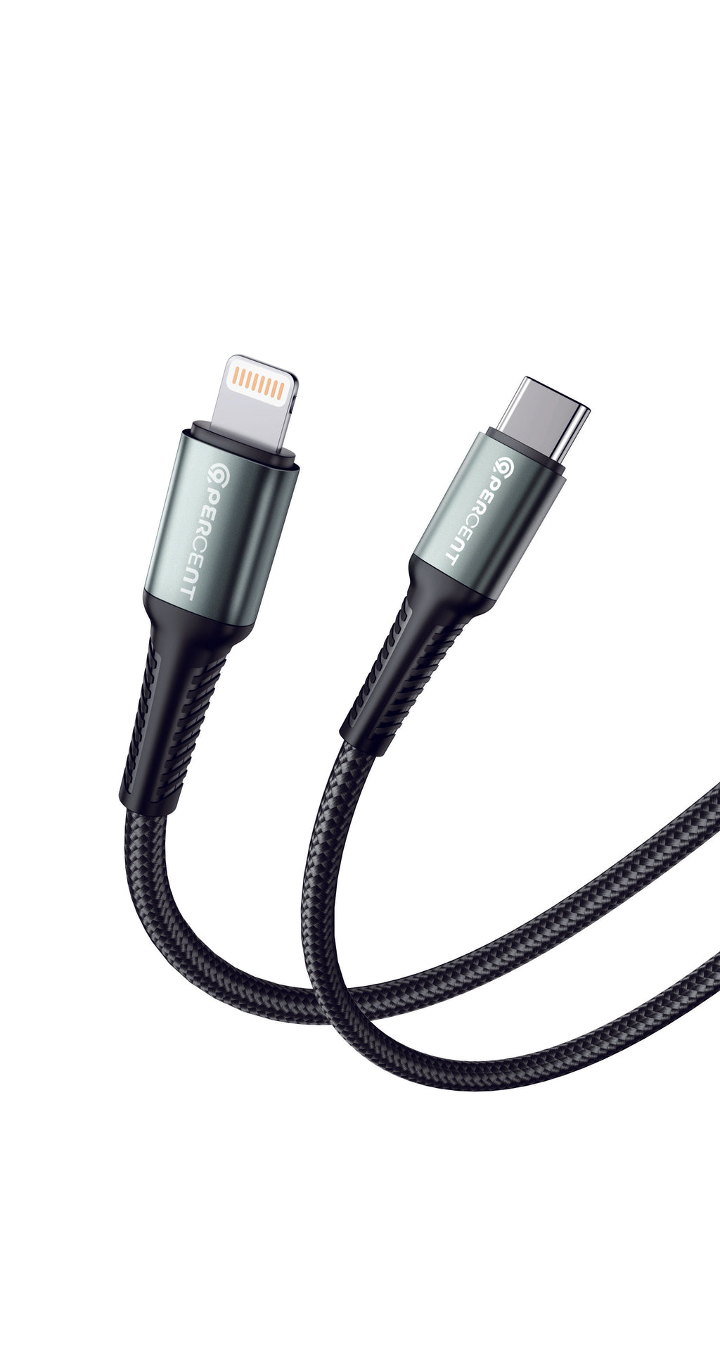 90 Percent USB-C to Lightning Nylon Braided Fast Charging Data Cable 1M | Black