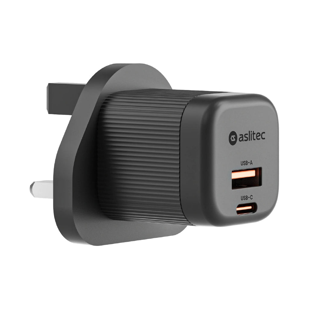 aslitec VexoraGaN 35W â€“ Premium GaN Charger, Dual USB-A + USB-C Ports