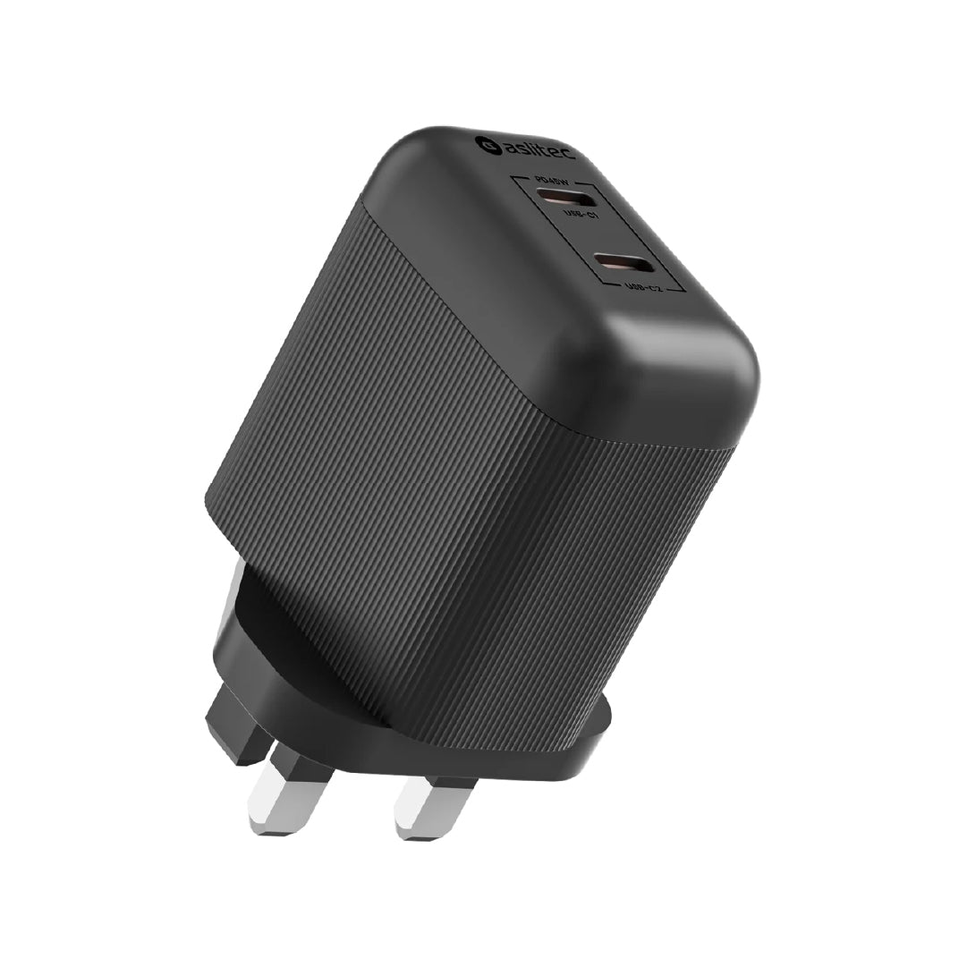 aslitec VexoraGaN 45W â Compact GaN Charger, Dual USB-C Ports