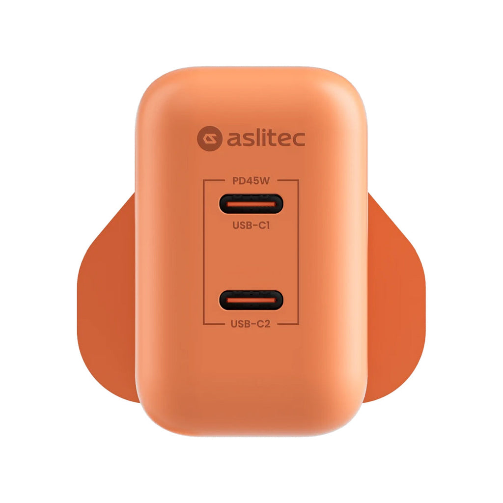 aslitec VexoraGaN 45W â Compact GaN Charger, Dual USB-C Ports