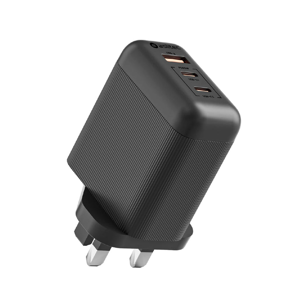 aslitec VexoraGaN 65W â Compact GaN Charger, USB-A  Dual USB-C Triple Ports