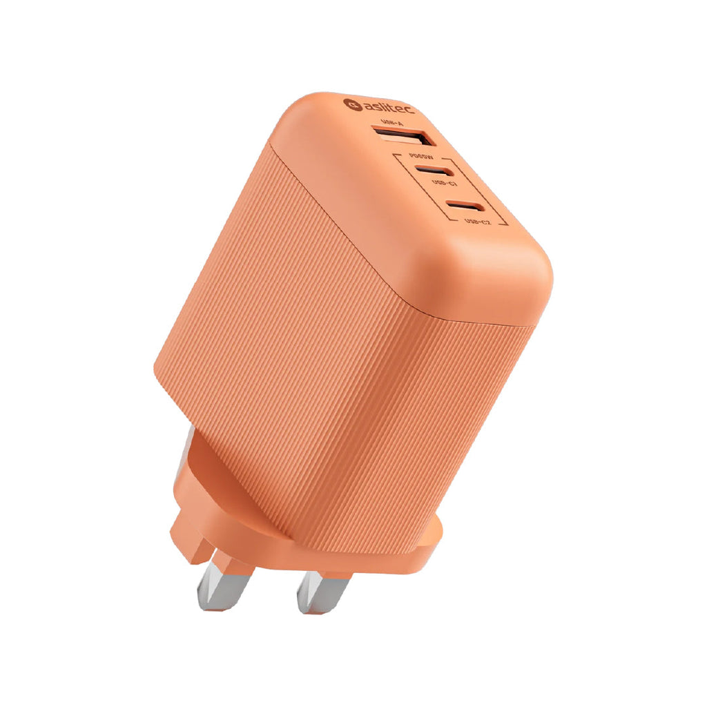 aslitec VexoraGaN 65W â Compact GaN Charger, USB-A  Dual USB-C Triple Ports