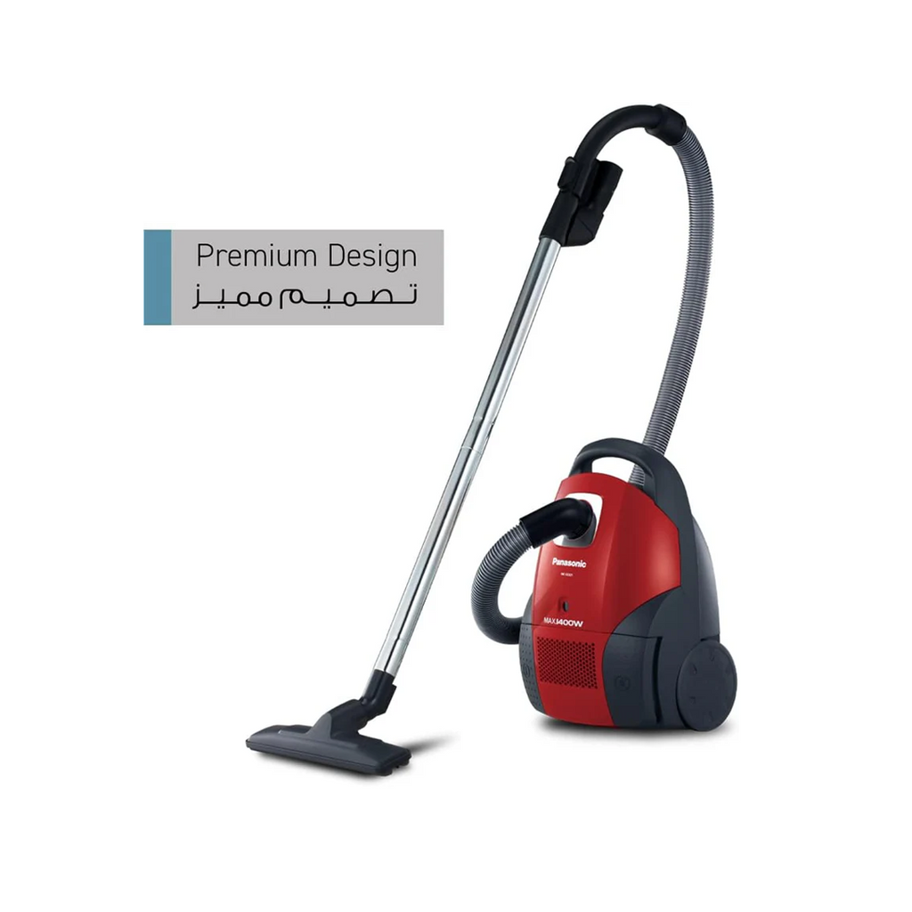 Panasonic Vacuum Cleaner 1400W, 4 L Dust Bag Capacity (MC-CG521R747) | Red/Black