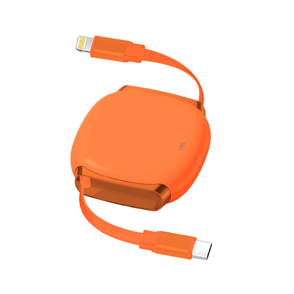 LZEL Fluxlink L Usb-C & Lightning 27W Fast Charging Cable With Data Transfer | Orange