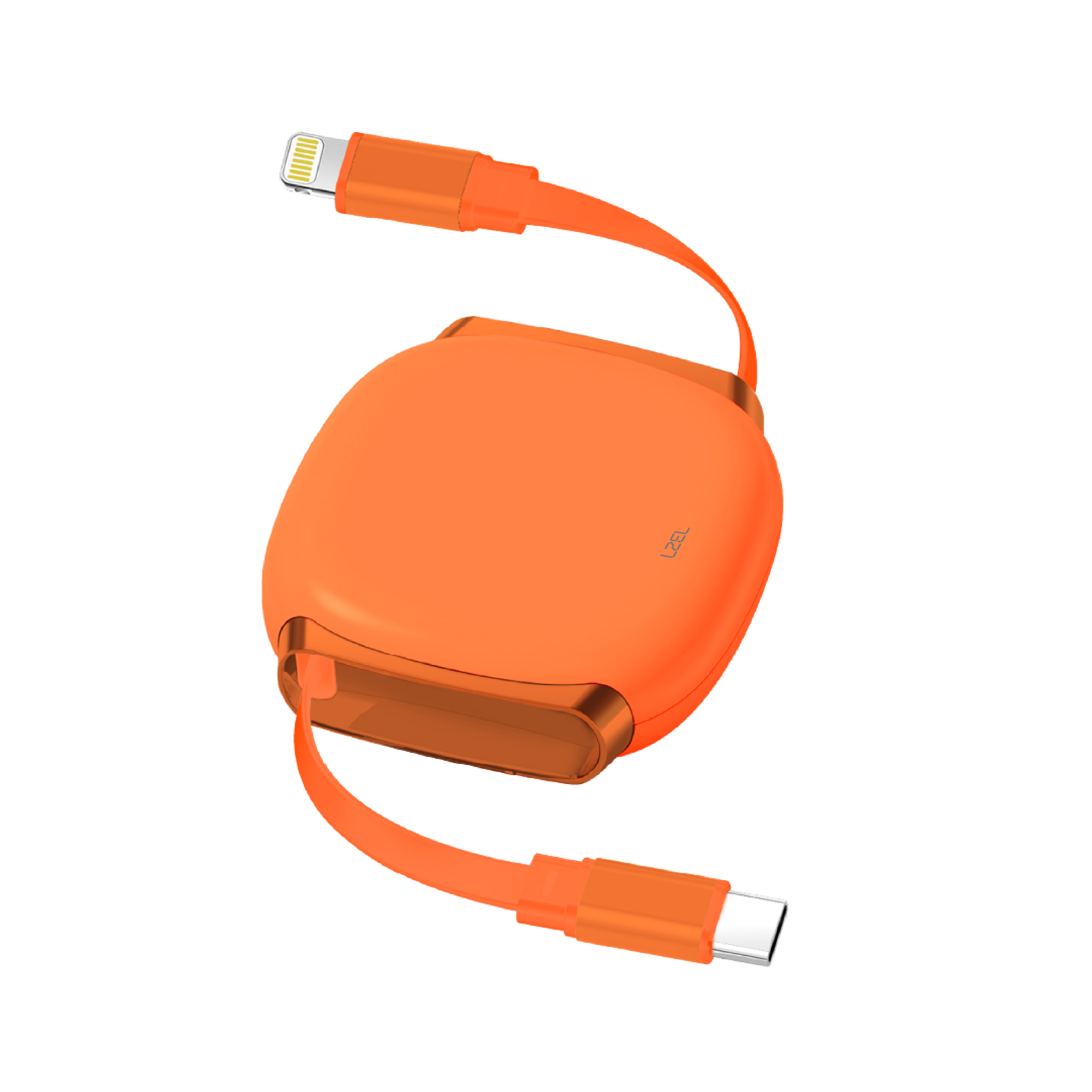 LZEL Fluxlink L Usb-C & Lightning 27W Fast Charging Cable With Data Transfer | Orange