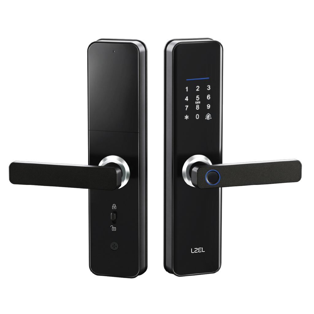 LZEL ZYNTRA Smart Door Lock with Alarm & Tuya App Control | Black