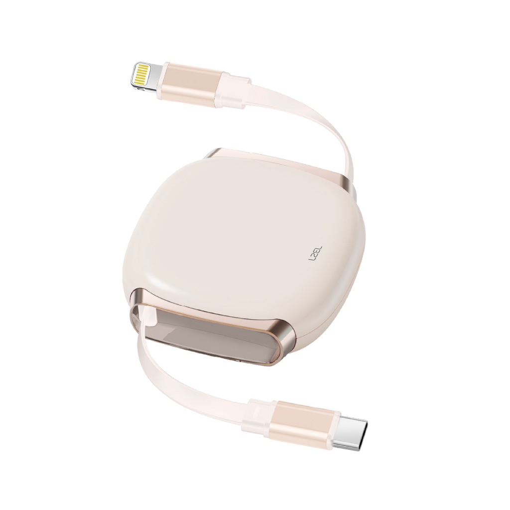 LZEL Fluxlink L Usb-C & Lightning 27W Fast Charging Cable With Data Transfer | Pink