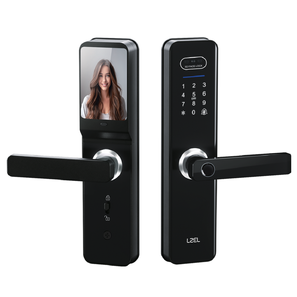LZEL Smart Door Lock ZSN010 | 3D Facial Recognition, Fingerprint, Password, IC Card & Remote Unlock