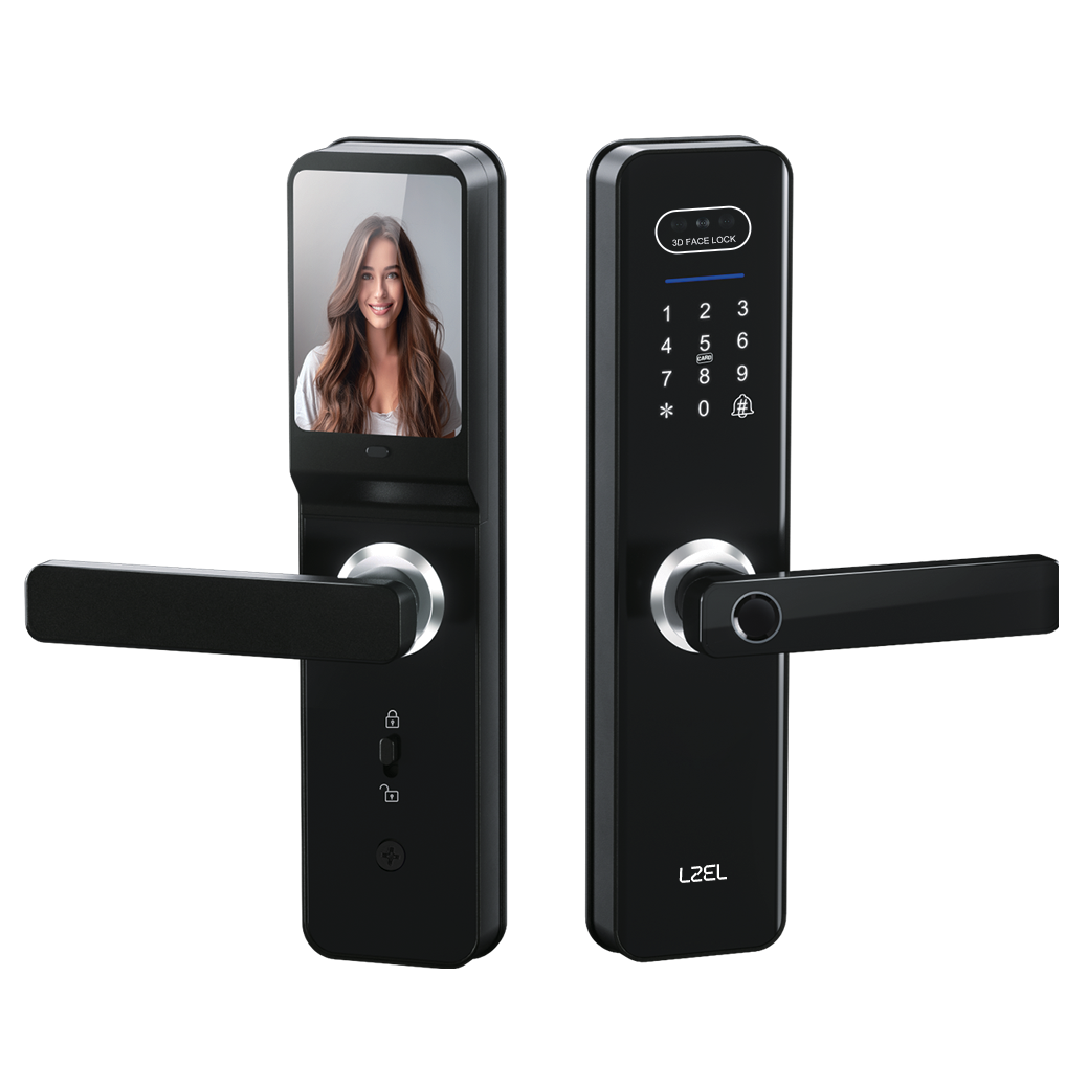 LZEL Smart Door Lock ZSN010 | 3D Facial Recognition, Fingerprint, Password, IC Card & Remote Unlock