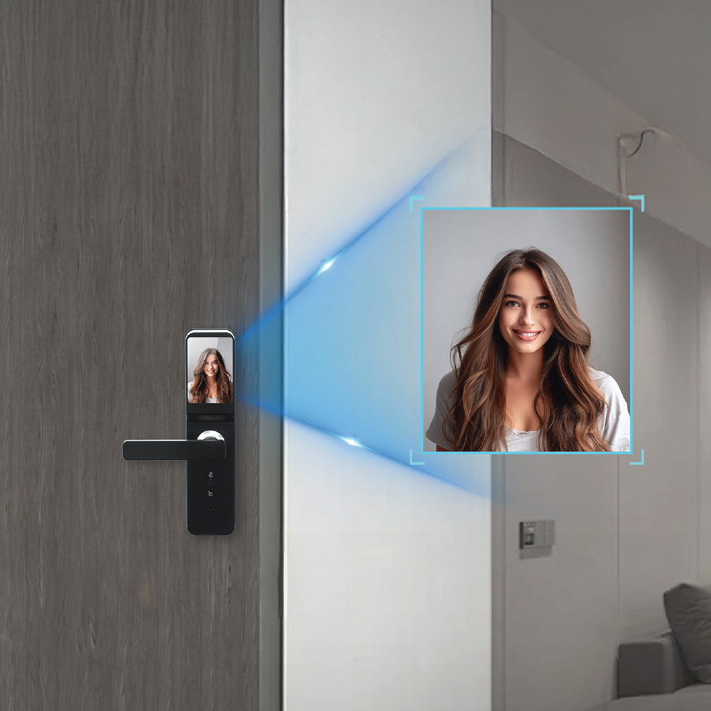 LZEL Smart Door Lock ZSN010 | 3D Facial Recognition, Fingerprint, Password, IC Card & Remote Unlock