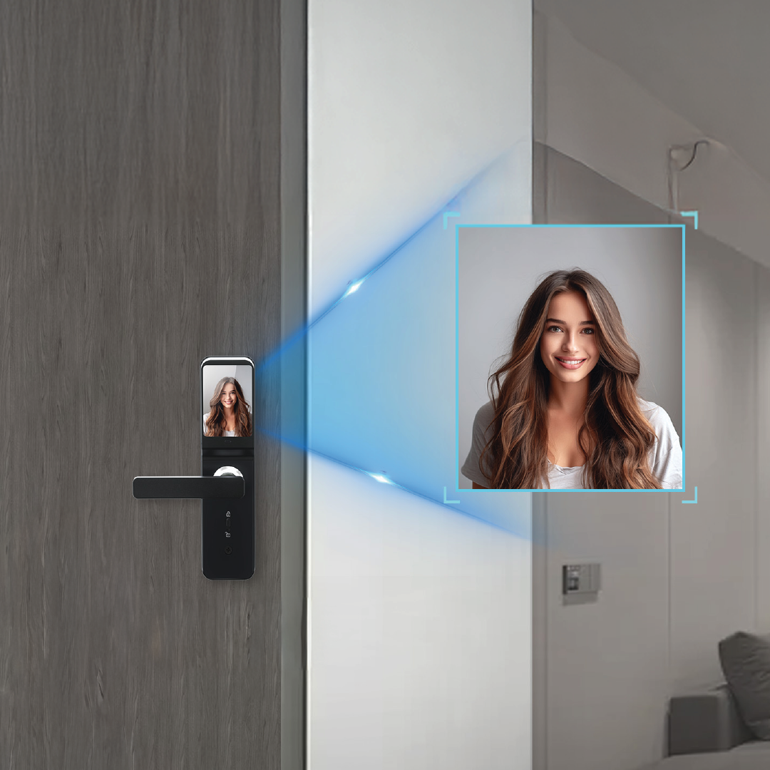 LZEL Smart Door Lock ZSN010 | 3D Facial Recognition, Fingerprint, Password, IC Card & Remote Unlock