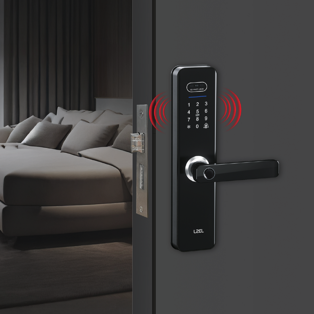 LZEL Smart Door Lock ZSN010 | 3D Facial Recognition, Fingerprint, Password, IC Card & Remote Unlock