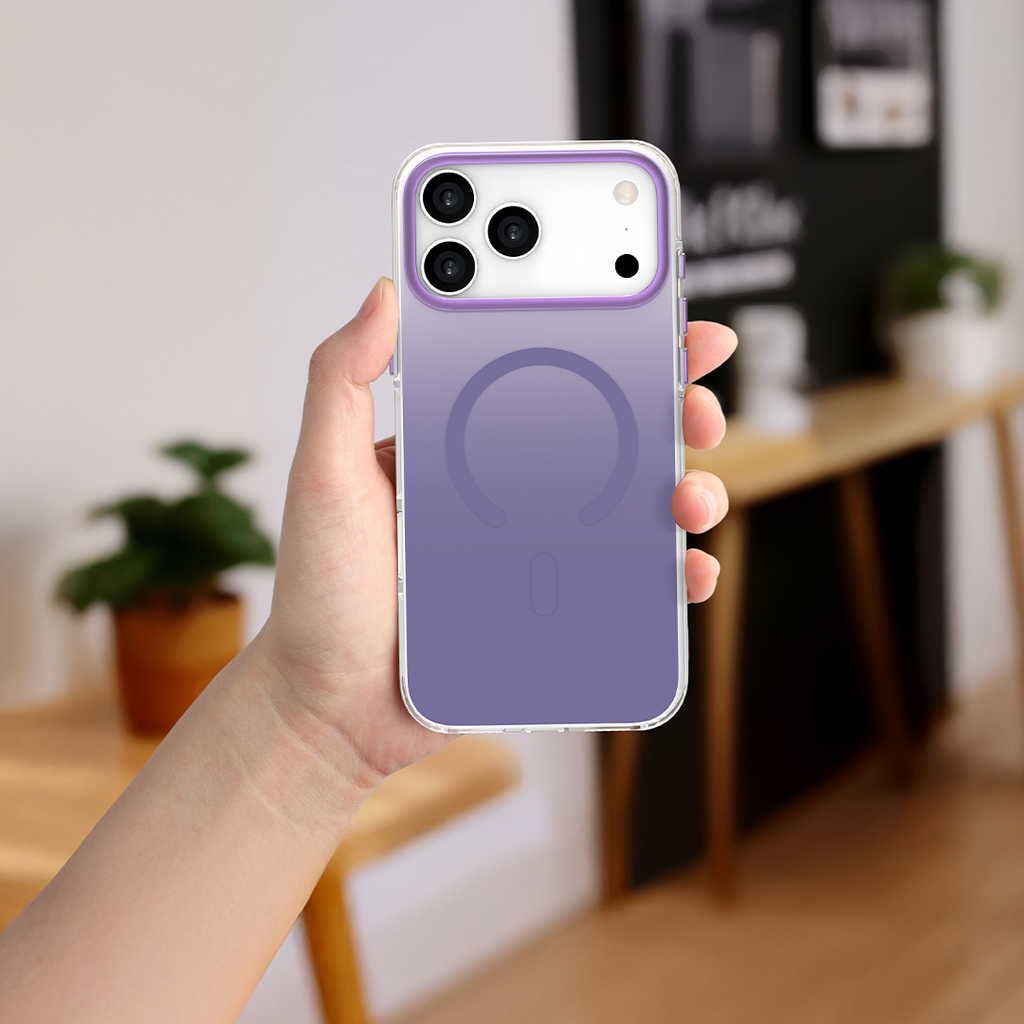 LZEL MagFluxo Craft MagSafe Case for iPhone 17 Pro | Gradient Purple