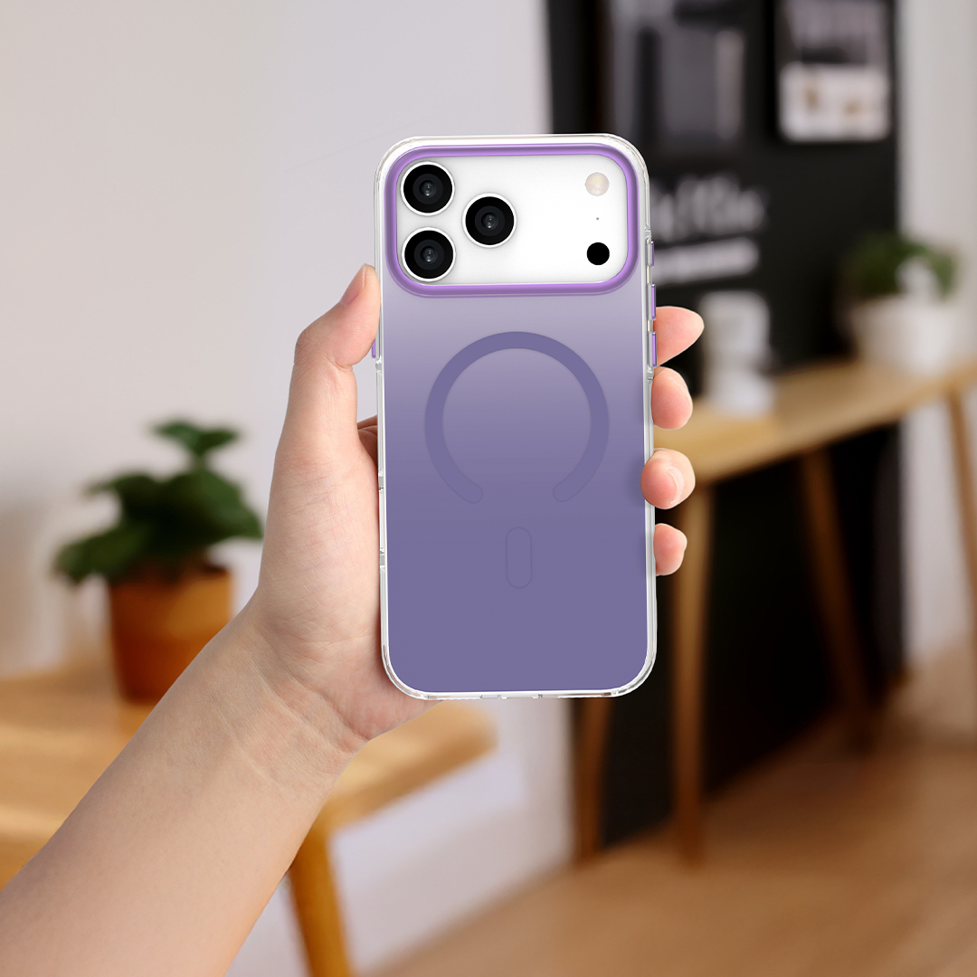 LZEL MagFluxo Craft MagSafe Case for iPhone 17 Pro | Gradient Purple