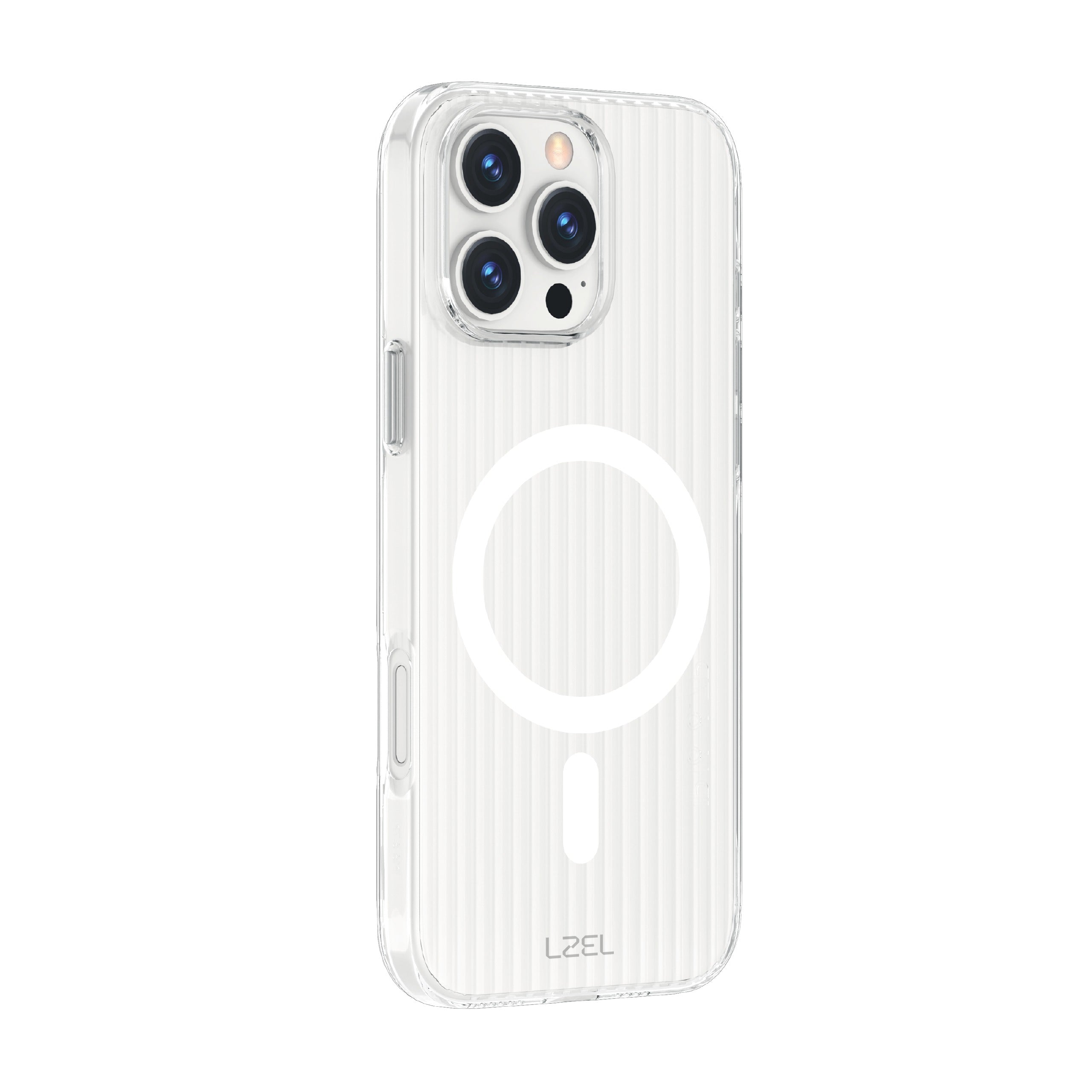 LZEL iPhone 16 Pro Mag Crystal Wave With MagSafe| White