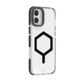 LZEL iPhone 16 Mag Hexa Defender Clear Square MagSafe Case | Black