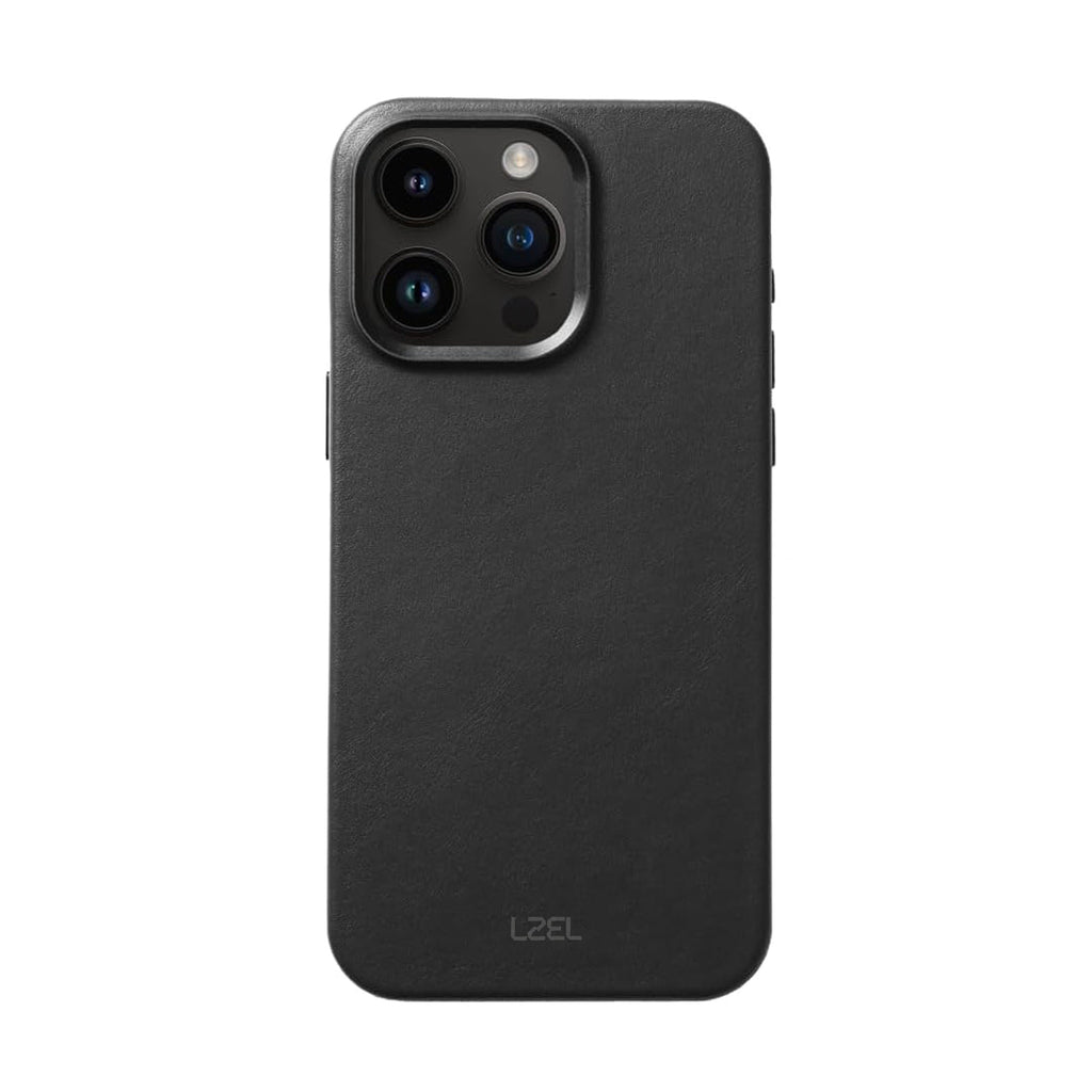 LZEL iPhone 16 Pro Max Mag Leather Elite Case | Black