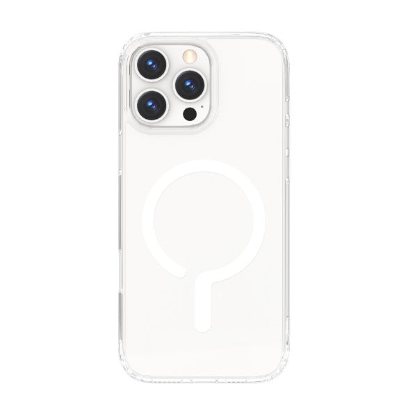 LZEl iPhone 16 Pro MagClear Fusion Case With MagSafe Clear | White