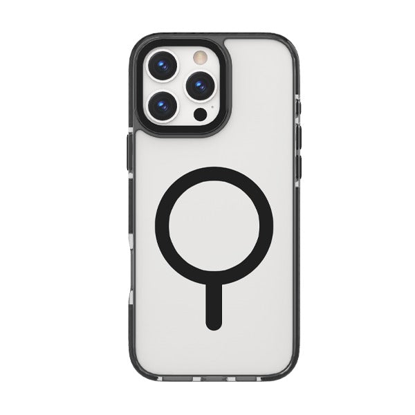 LZEL iPhone 16 Pro Max Armor Clear Case With MagSafe | Black