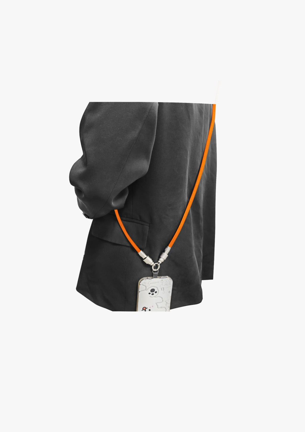 Asli USB-C to USB-C Zinc Alloy Braided 65W Lanyard Cable 0.3M | Orange