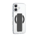 Asli Global iPhone 16 Plus Leather Grip Case Clear | Black