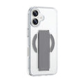 Asli Global Phone 16 Plus Leather Grip Case | Clear/Gray
