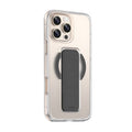 Asli Global iPhone 16 Pro Max Leather Grip Case | Clear/Black