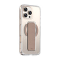 Asli Global iPhone 16 Pro Leather Grip Case | Clear/Brown