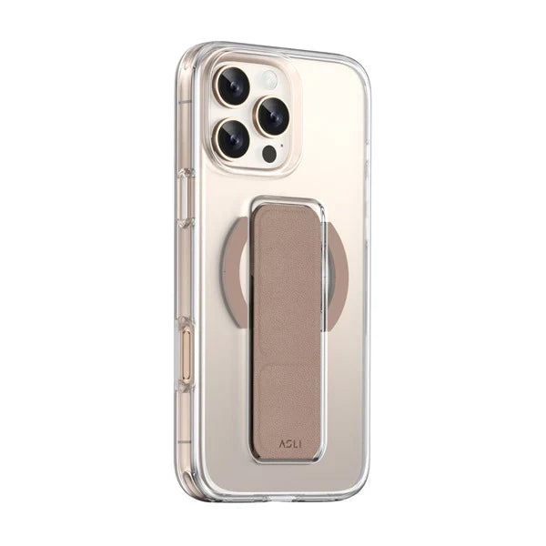 Asli Global iPhone 15 Pro Max Leather Grip Case Clear