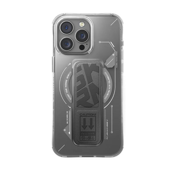 SkinArma iPhone 16 Pro Max Helio MagSafe Case With Grip Stand |Titanium