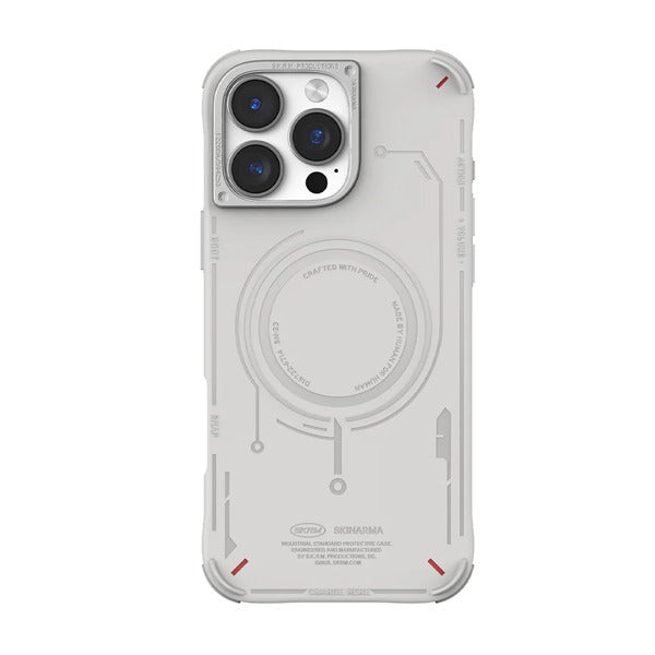 SkinArma iPhone 16 Pro Mecha MagSafe Case | Light Grey