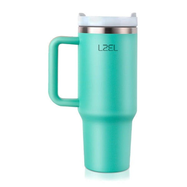 LZEL Tumbler With Handle 1100ML Aqua Pure Vacuum Insulated | Eucalyptus