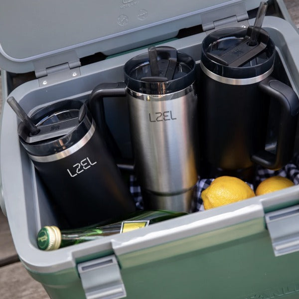LZEL Tumbler With Handle 800ML Aqua Pure Vacuum Insulated | Steel