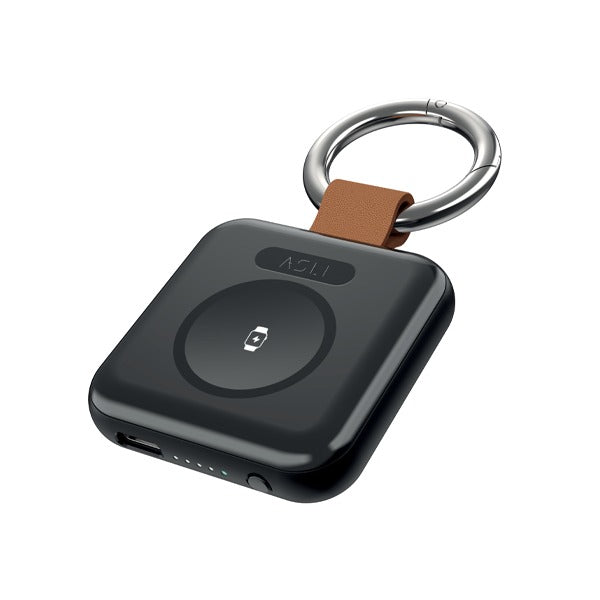 Asli Global Mini 1200mAh Watch Wireless PowerBank | Black