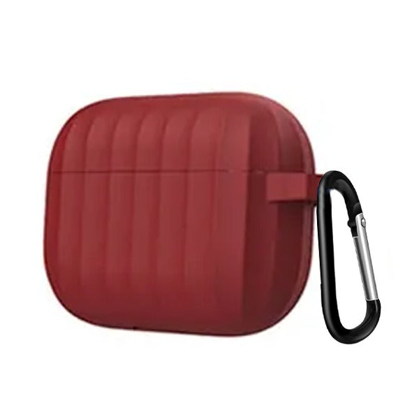 Protective Case Airpods 4 Rubber Case with Keychain | Maroon