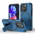 iPhone 15 Pro Max Holder Armor PC Hybrid TPU Case Blue