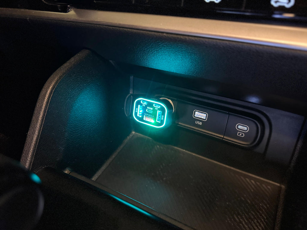 Asli Global PrimusCharger Q 63W 6-Port Transparent Car Charger with 3 PD & QC 3.0  | Transparent