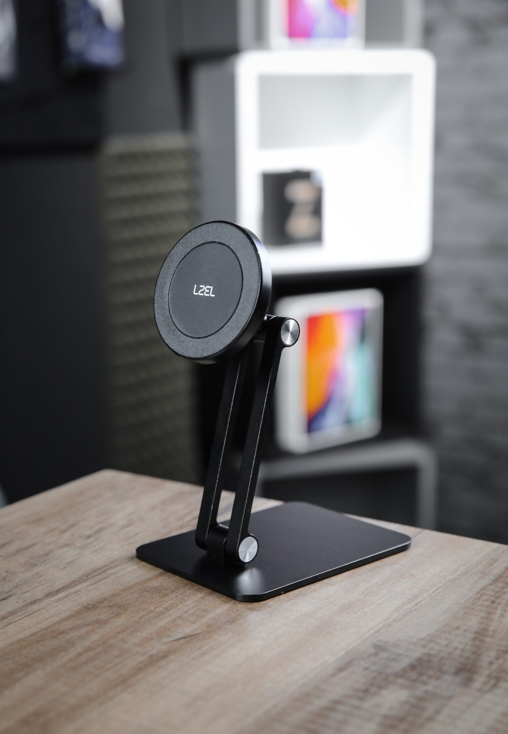 LZEL Magfusion Flex Magnetic Desktop Phone Stand With Multi-Angle Adjustment
