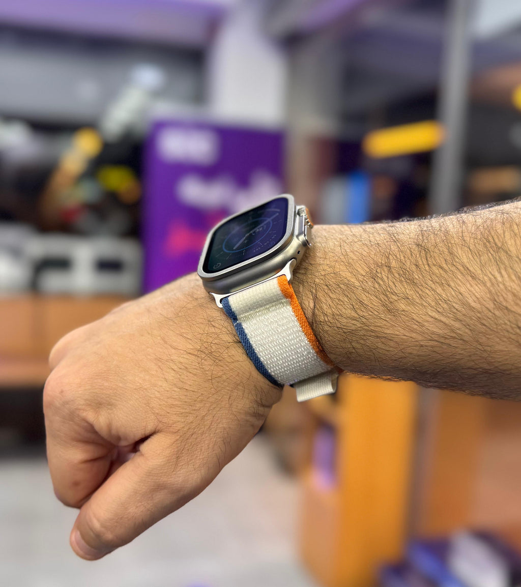 LZEL 42/44/45/46/49MM AvalonFlex Nylon Watch Band | Orange/Beige