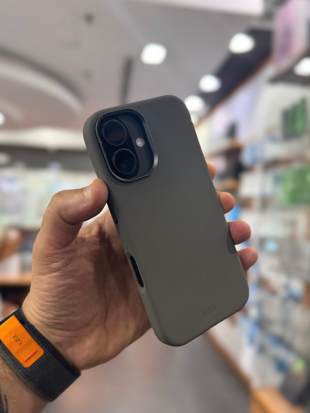 LZEL iPhone 16 Plus PrimeShield Silicone Case | Gray