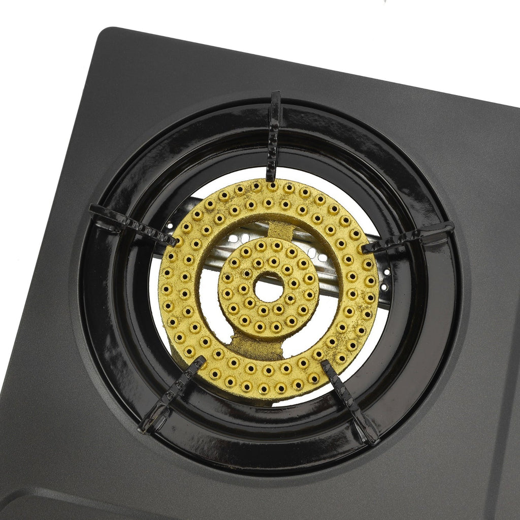 Geepas Stainless Steel Gas Cooker â?? 2 Cast Iron Burners, Efficient Heating