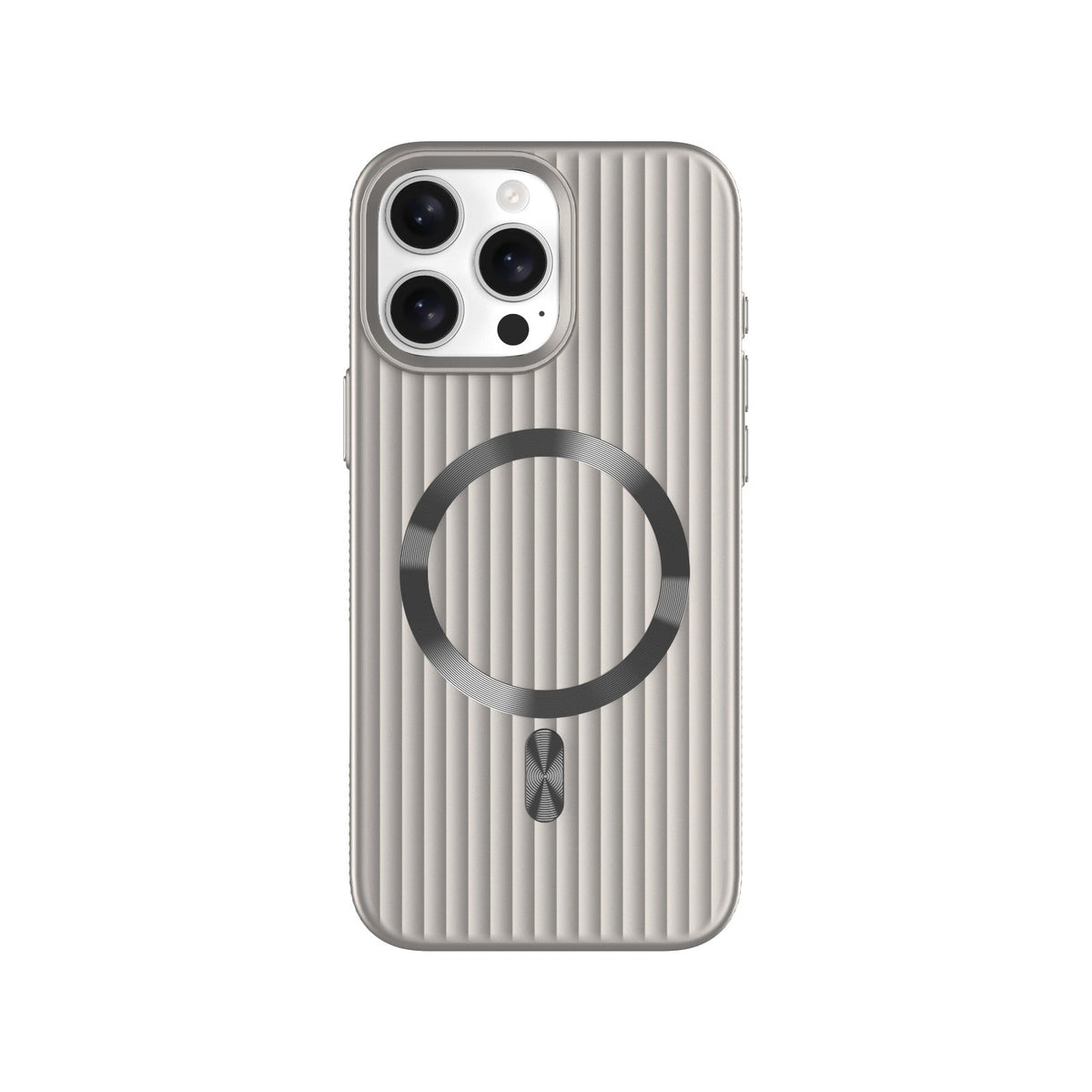 ASLI Corrugared Ridge Premium Metalic Case With Enhanced Camera Protection Case For iPhone 16 Pro