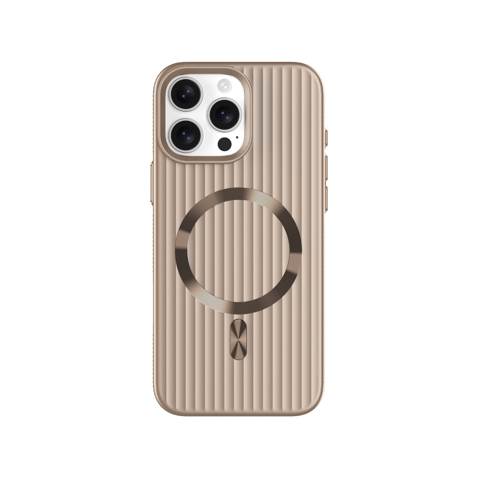 ASLI Corrugared Ridge Premium Metalic Case With Enhanced Camera Protection Case For iPhone 16 Pro Max