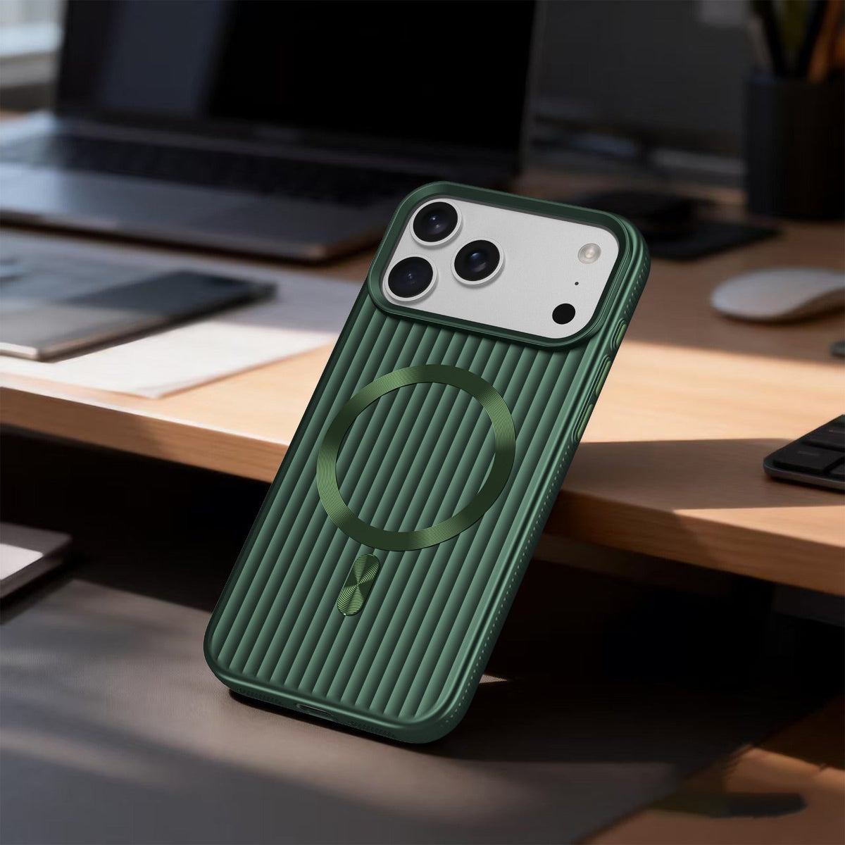 ASLI Corrugared Ridge Premium Metalic Case With Enhanced Camera Protection Case For iPhone 17 Pro