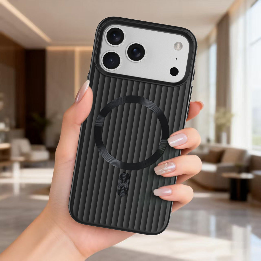 ASLI Corrugared Ridge Premium Metalic Case With Enhanced Camera Protection Case For iPhone 17 Pro
