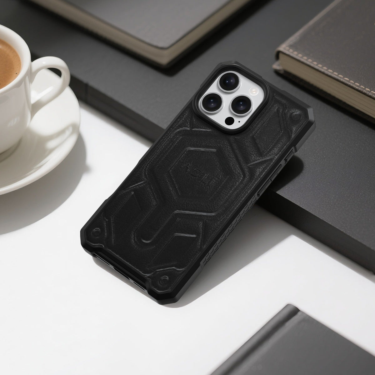 ASLI Leather Hybrid Premium Leather Case With Drop Protection And Heat Dissipation Case For 16 Pro Max